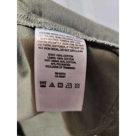 Columbia Women's M Green Cotton Utility Vest Zip Front Pockets Adjustable - Picture 9 of 9